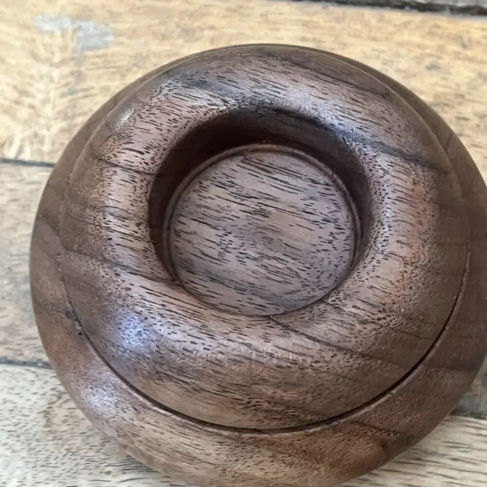Handcrafted Wooden Candlestick or Tealight Holder 3.5